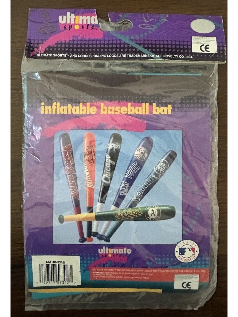 Vintage NEW Florida Marlins MLB Ultimate Inflatable Baseball Bat 1993 Old Stock